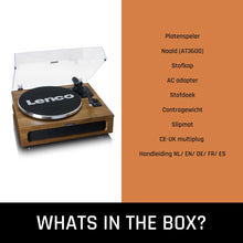 Afbeelding in Gallery-weergave laden, Lenco LS-410WA - Platenspeler met Bluetooth - 4 ingebouwde Speakers - Audio Technica Naald - Hout