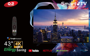 Q.2-4319V2 |108 cm (43 inch) televisie | 4K UHD 3840x2160| Android-TV | HDR | Frameloos | WiFi, Bluetooth |