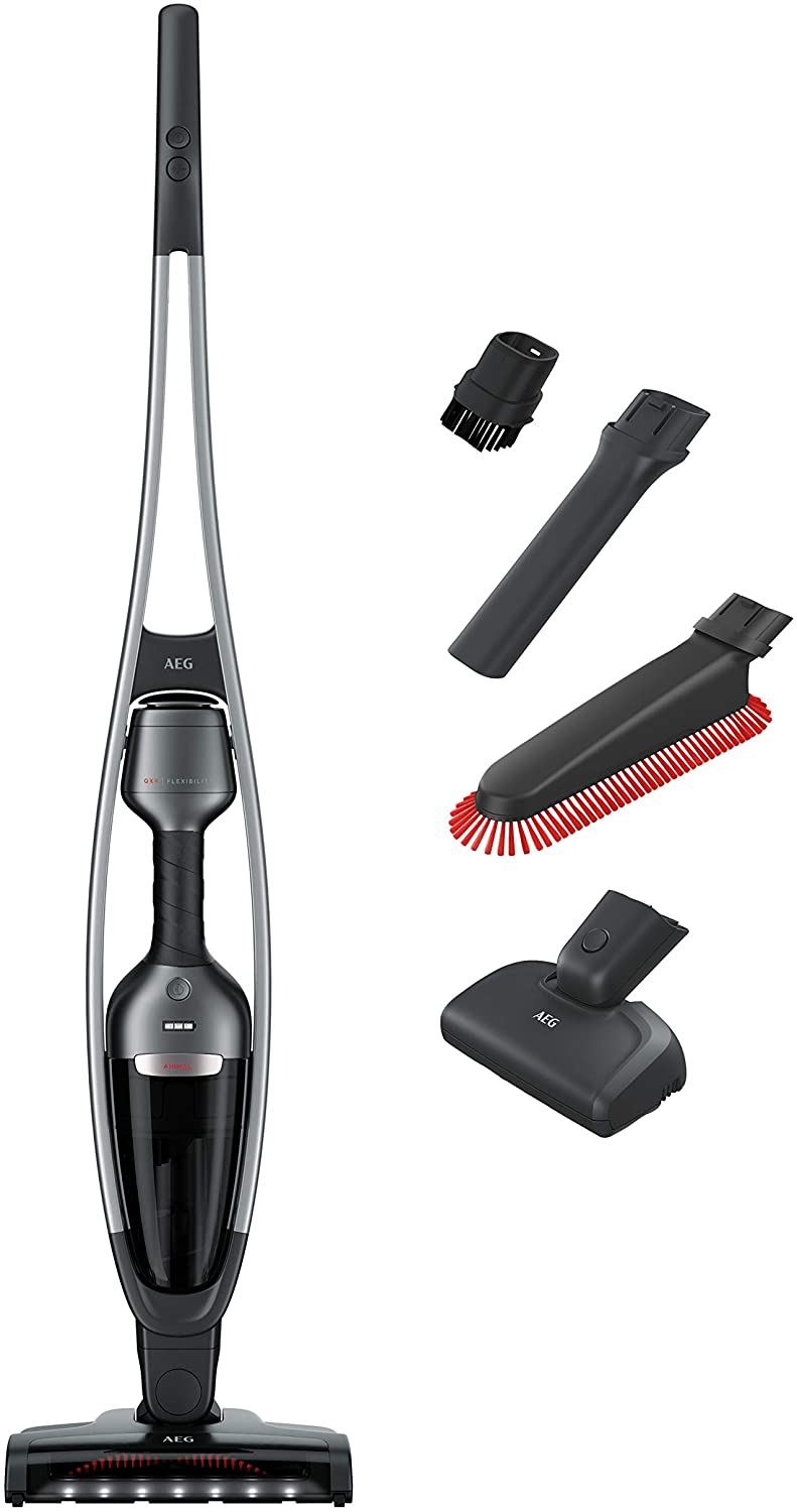 AEG QX9-1-ANIM Animal 2-in-1 steelstofzuiger zakloos, 25.2V Li-ion accu, grijs